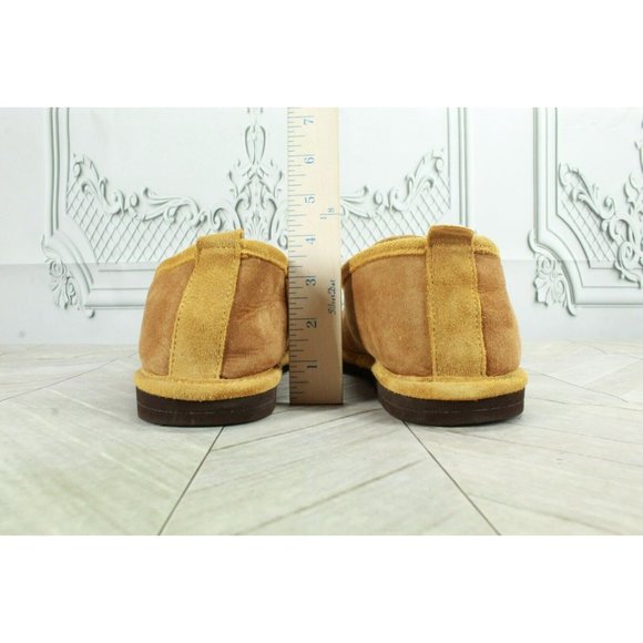 LL Bean Brown Suede Shearling Lined Wicked Good Venetian Slippers Size 9 M - Picture 6 of 11